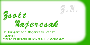 zsolt majercsak business card